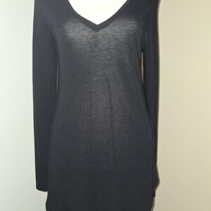 Mossimo Supply Co. Black V-Neck Long Sleeve Top